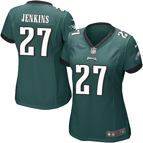 Women's Game Malcolm Jenkins Nike Jersey Midnight Green Home - #27 NFL Philadelphia Eagles